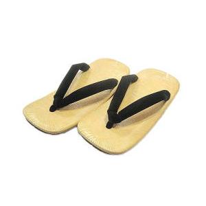 雪駄　ビニール畳表　ライト底　黒鼻緒　紳士用　礼装　祭　普段履き　Lサイズ　No5393-L