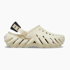 crocs 毎日発送 クロックス エコー クロッグ CROCS ECHO CLOG BONE/BLACK 207937 2YJ サンダル メンズ レディース ベージュ 黒 サポ 軽量